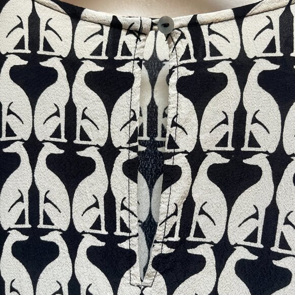 Vintage H&M Black and White Greyhound Patterned Shirt - Picture 6 of 7